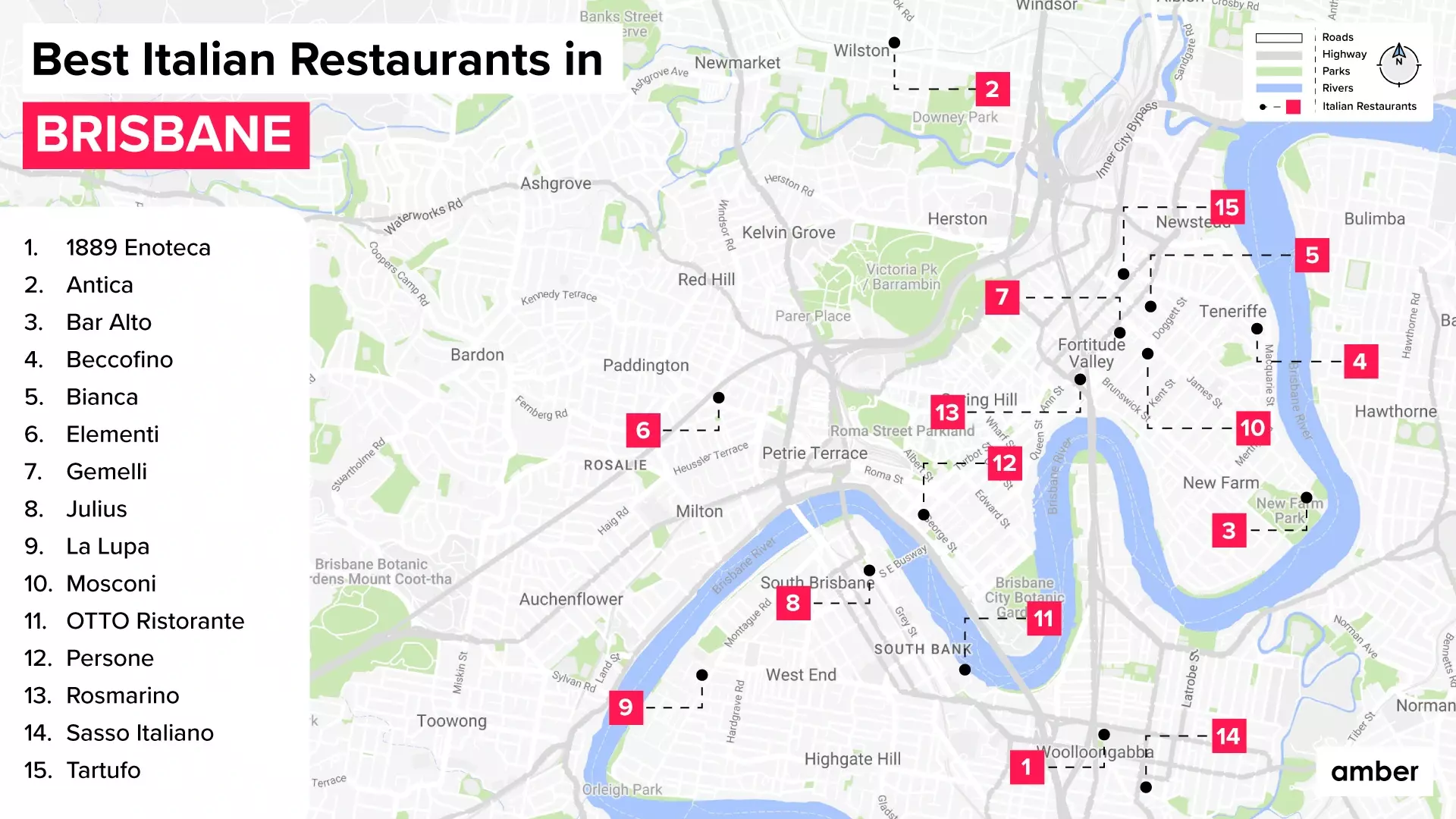Best Italian restaurants in Brisbane