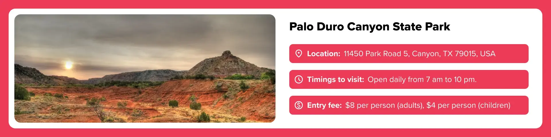 Palo Duro Canyon State Park