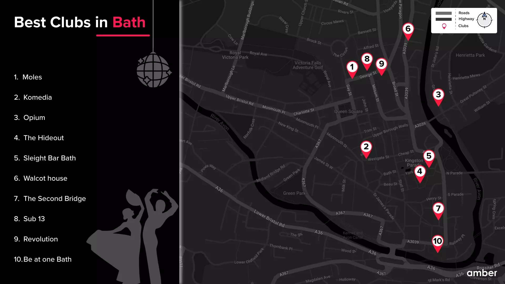 Best Clubs in Bath locations