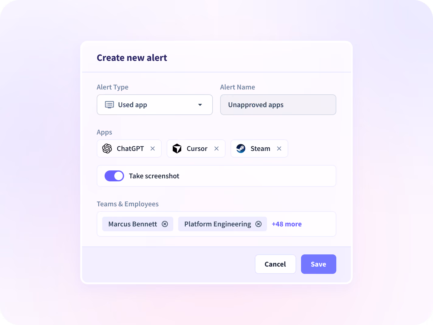 An Insightful admin view of the isolation and collection settings held for a single client account.