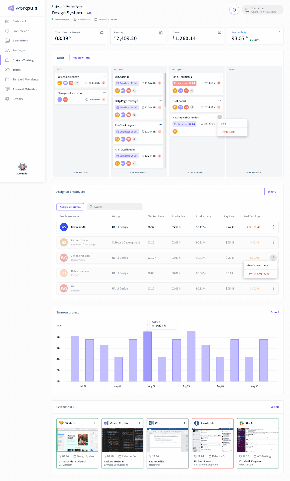 project time tracking