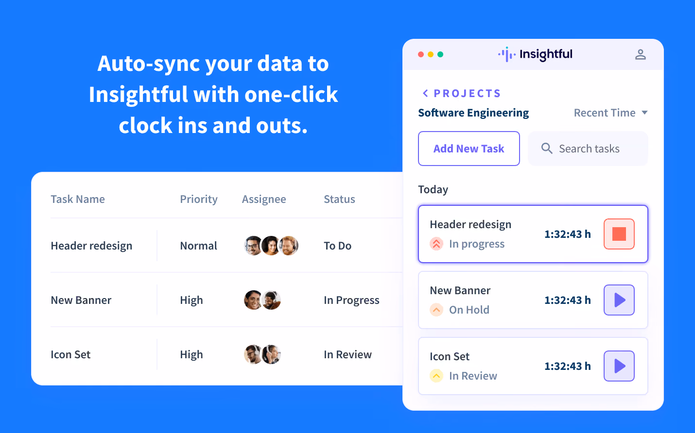 monitorea el tiempo dedicado a los proyectos y tareas de Asana con el Insightful Timer