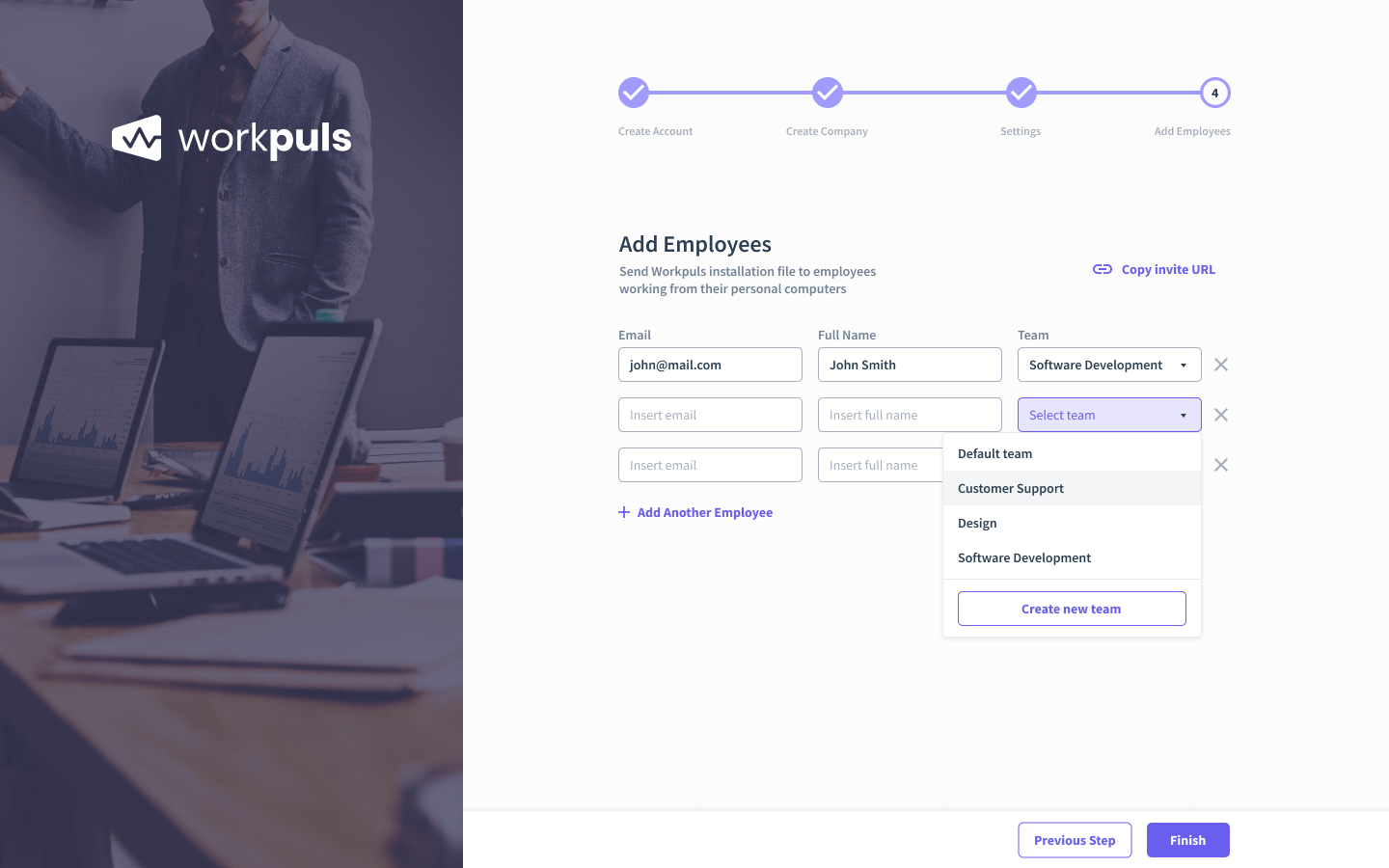 workpuls employee settings