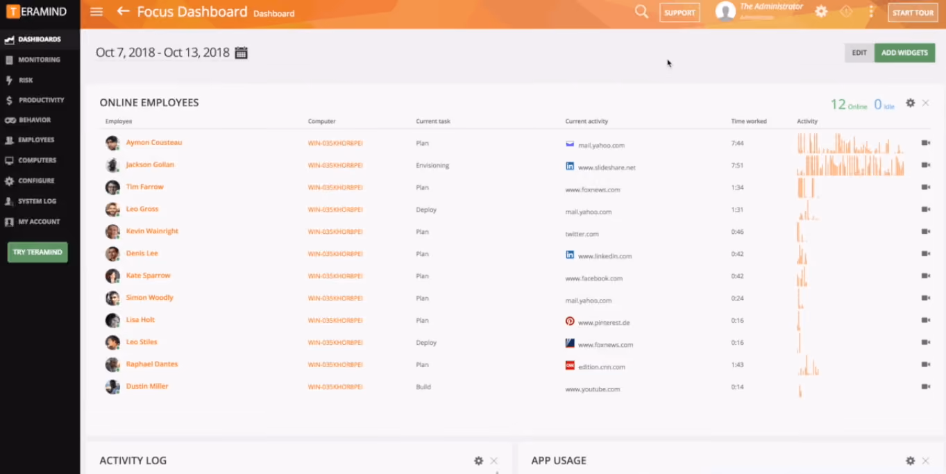 Teramind comuter monitoring software