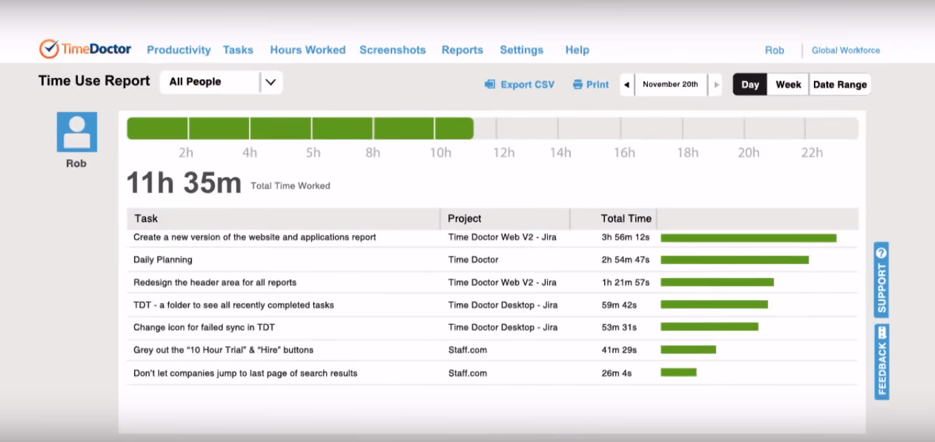 TimeDoctor time tracking software