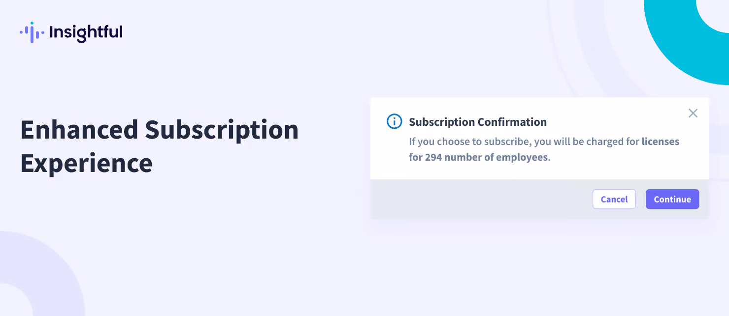 Preview the number of employees before subscribing