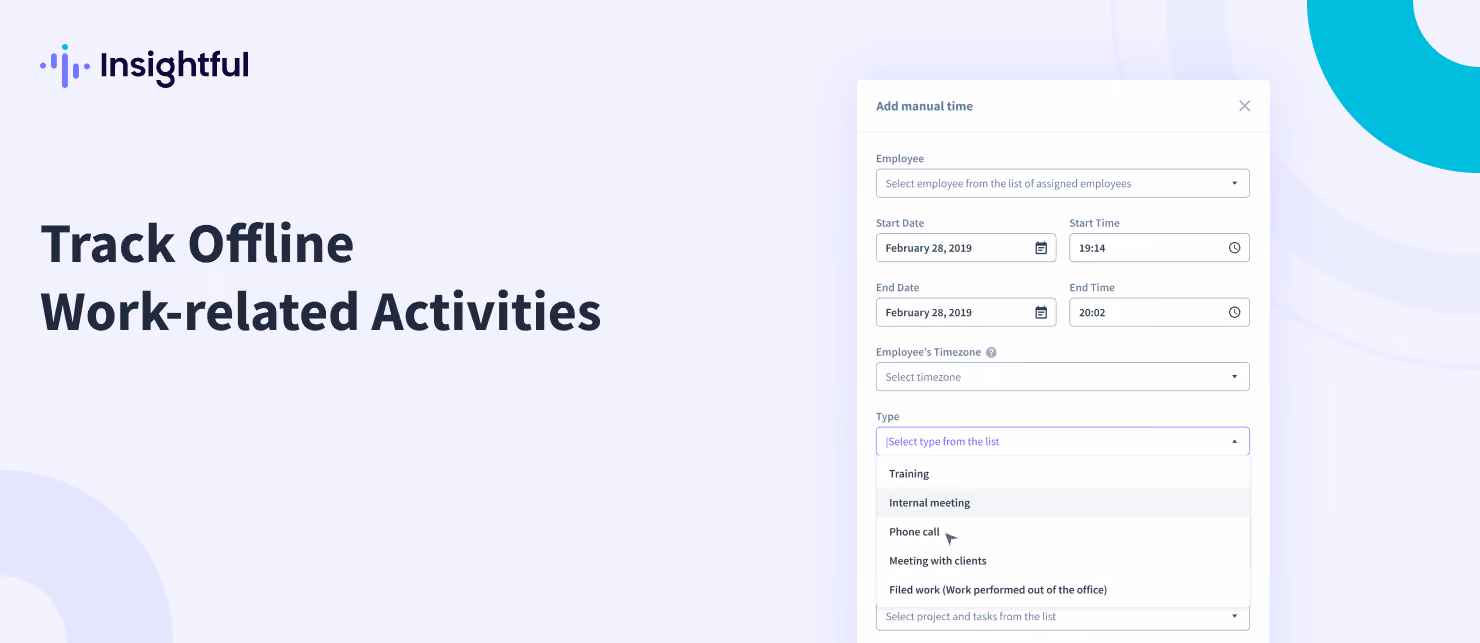 Introducing manual time entry