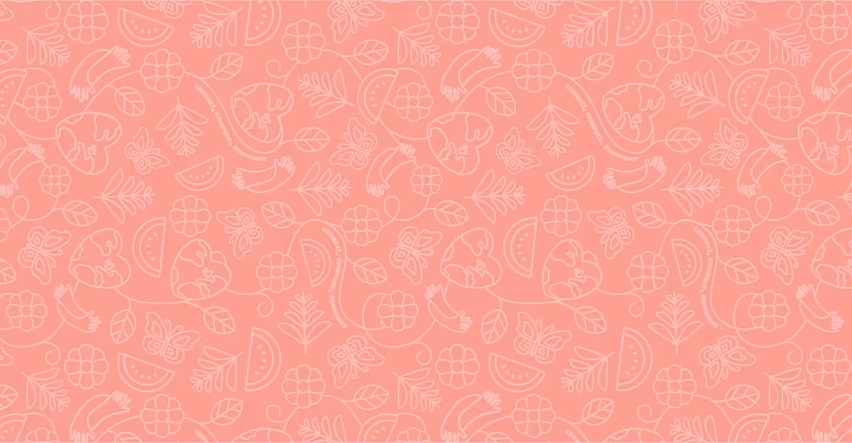 vegan womens club white pattern design on pink background