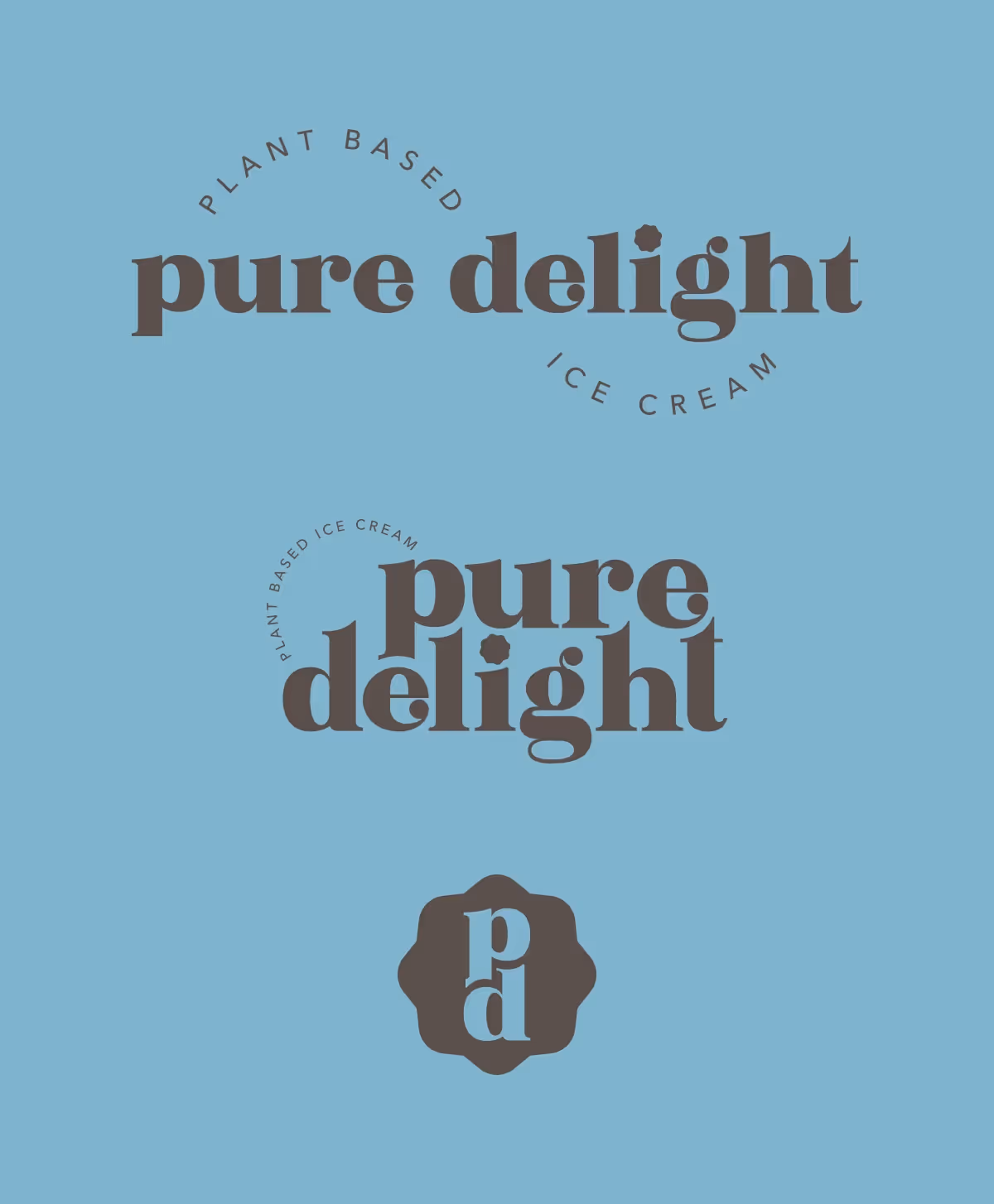 collection of primary and secondary logo and icon design for pure delight