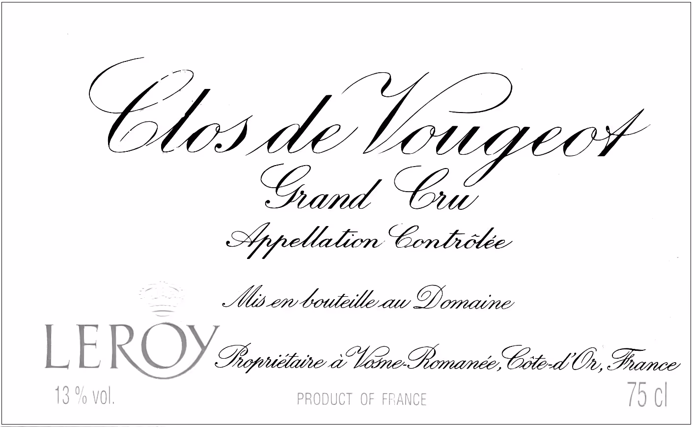 Clos de Vougeot - Grand Cru 2000