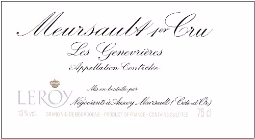 Meursault 1er cru Genevrières 2018