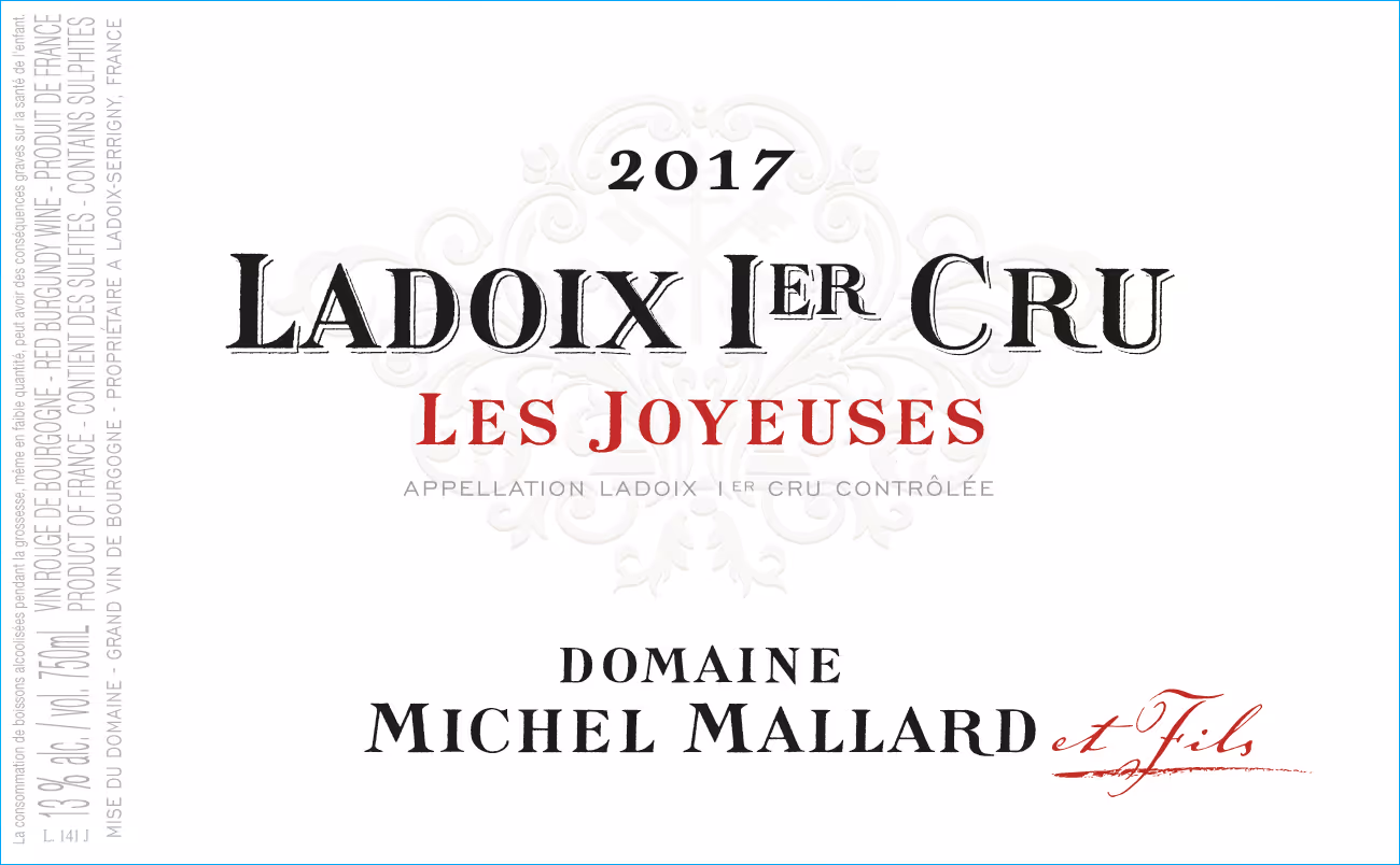 Ladoix 1er cru Joyeuses 2017