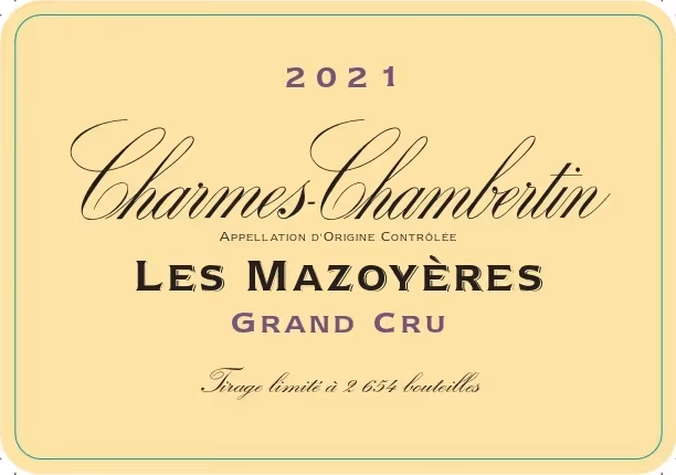 Charmes-Chambertin Les Mazoyères - Grand Cru 2021