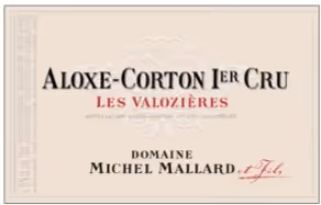 Aloxe-Corton 1er cru Valozières 2017