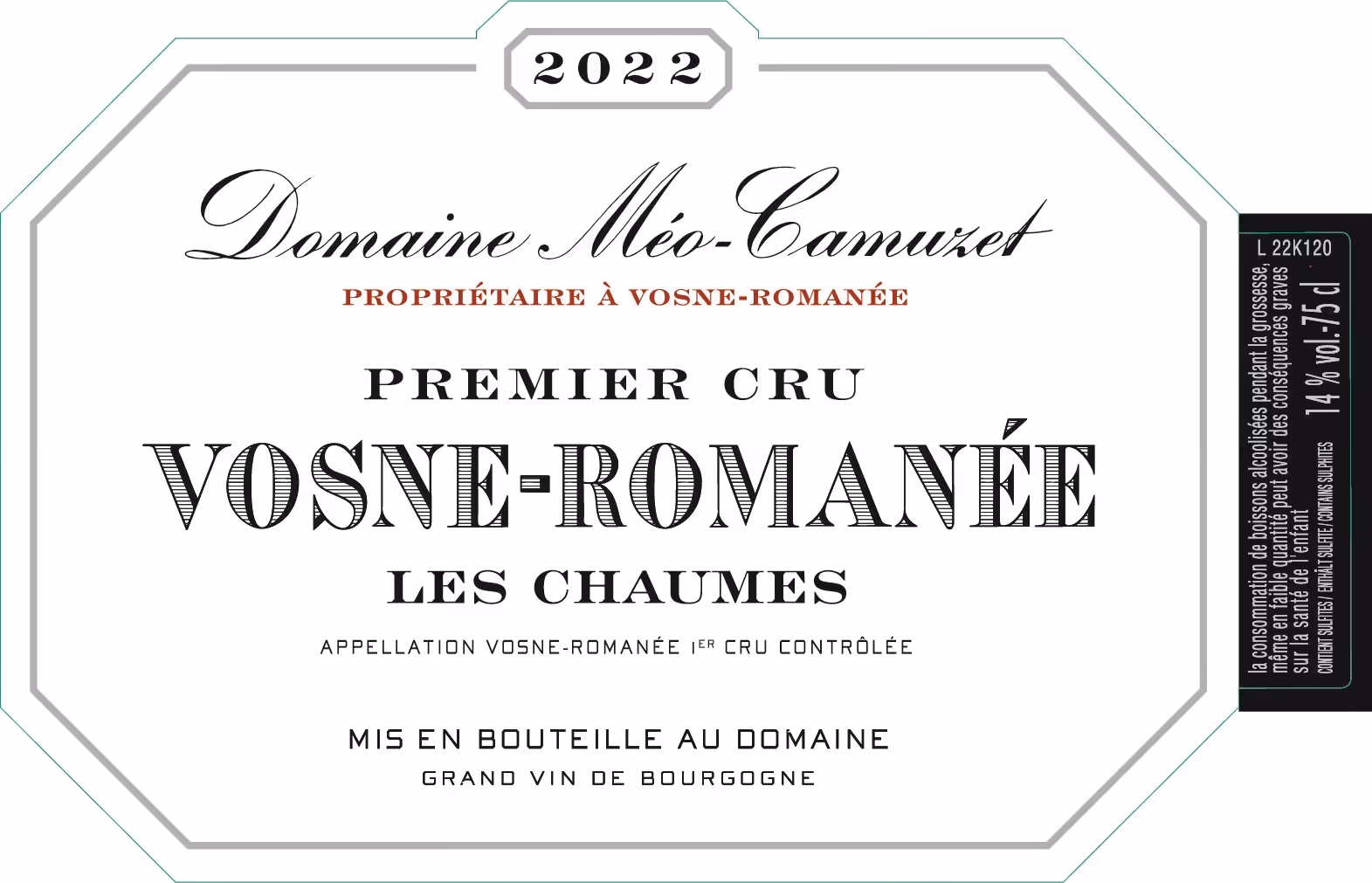 Vosne-Romanée 1er cru Chaumes 2023