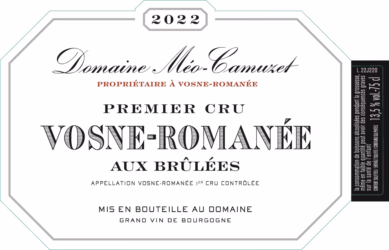 Vosne-Romanée 1er cru Brûlées 2023