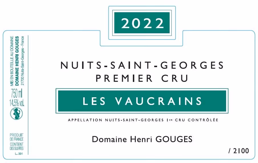 Nuits-St-Georges 1er cru Vaucrains 2022