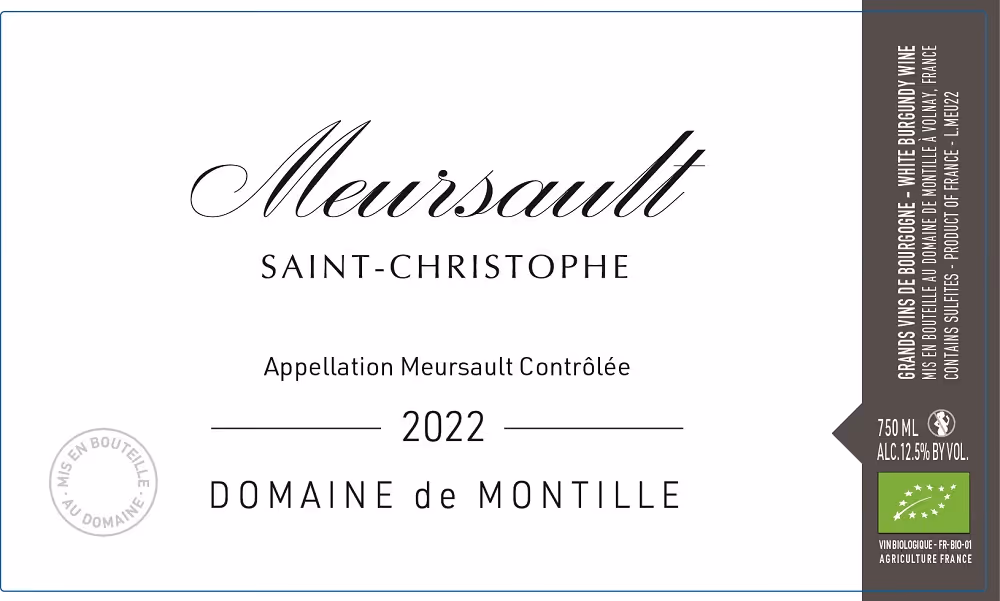 Meursault « Saint-Christophe » 2022