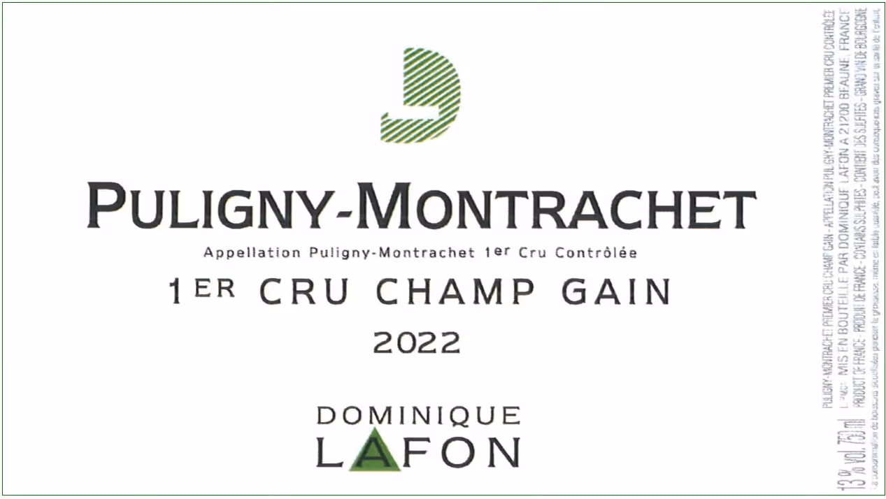 Puligny-Montrachet 1er cru Champ Gain 2022