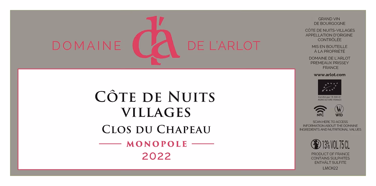 Côte de Nuits Villages - Clos du Chapeau 2023