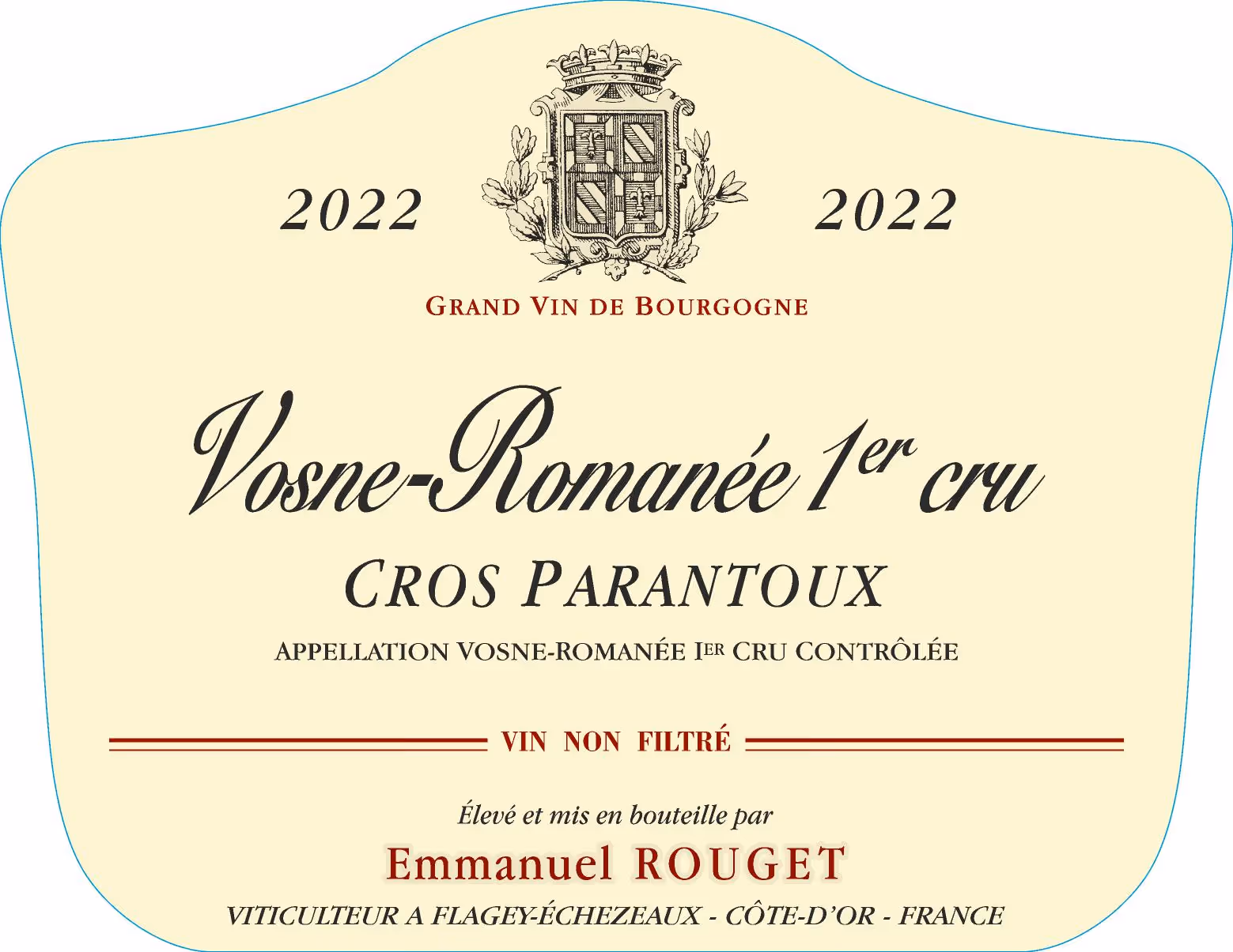 Vosne-Romanée 1er cru Cros Parantoux 2022
