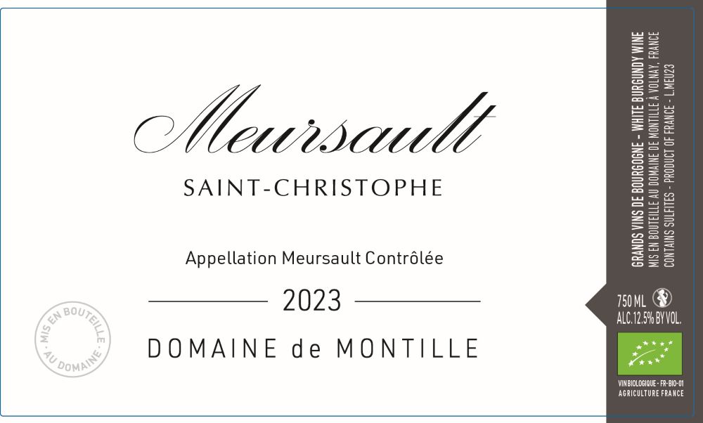 Meursault « Saint-Christophe » 2023