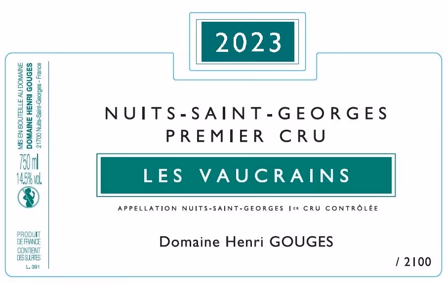 Nuits-St-Georges 1er cru Vaucrains 2023
