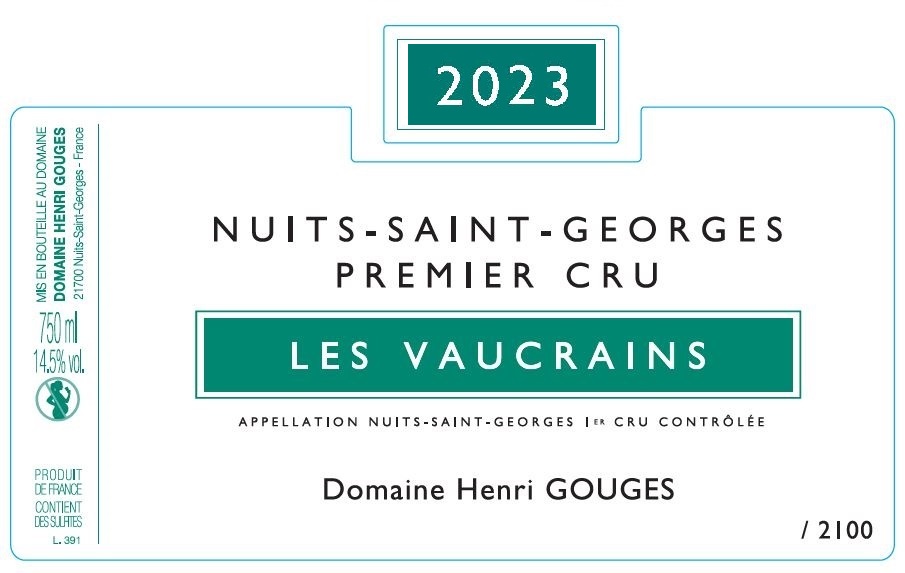 Nuits-St-Georges 1er cru Vaucrains 2023