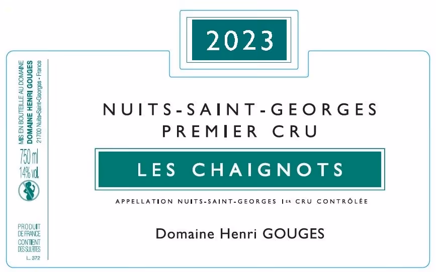Nuits-St-Georges 1er cru Chaignots 2023