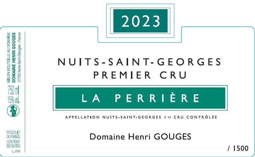 Nuits-St-Georges 1er cru Perrière 2023