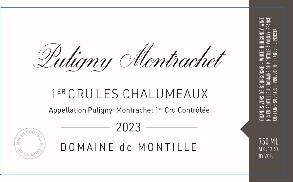 Puligny-Montrachet 1er cru Chalumeaux 2023