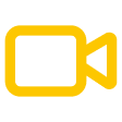 Yellow camera icon with simple geometric design
