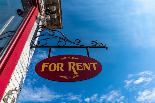 For rent sign in a short term rental