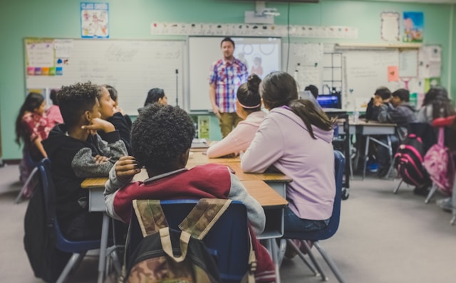 Students and teacher inside the classroom