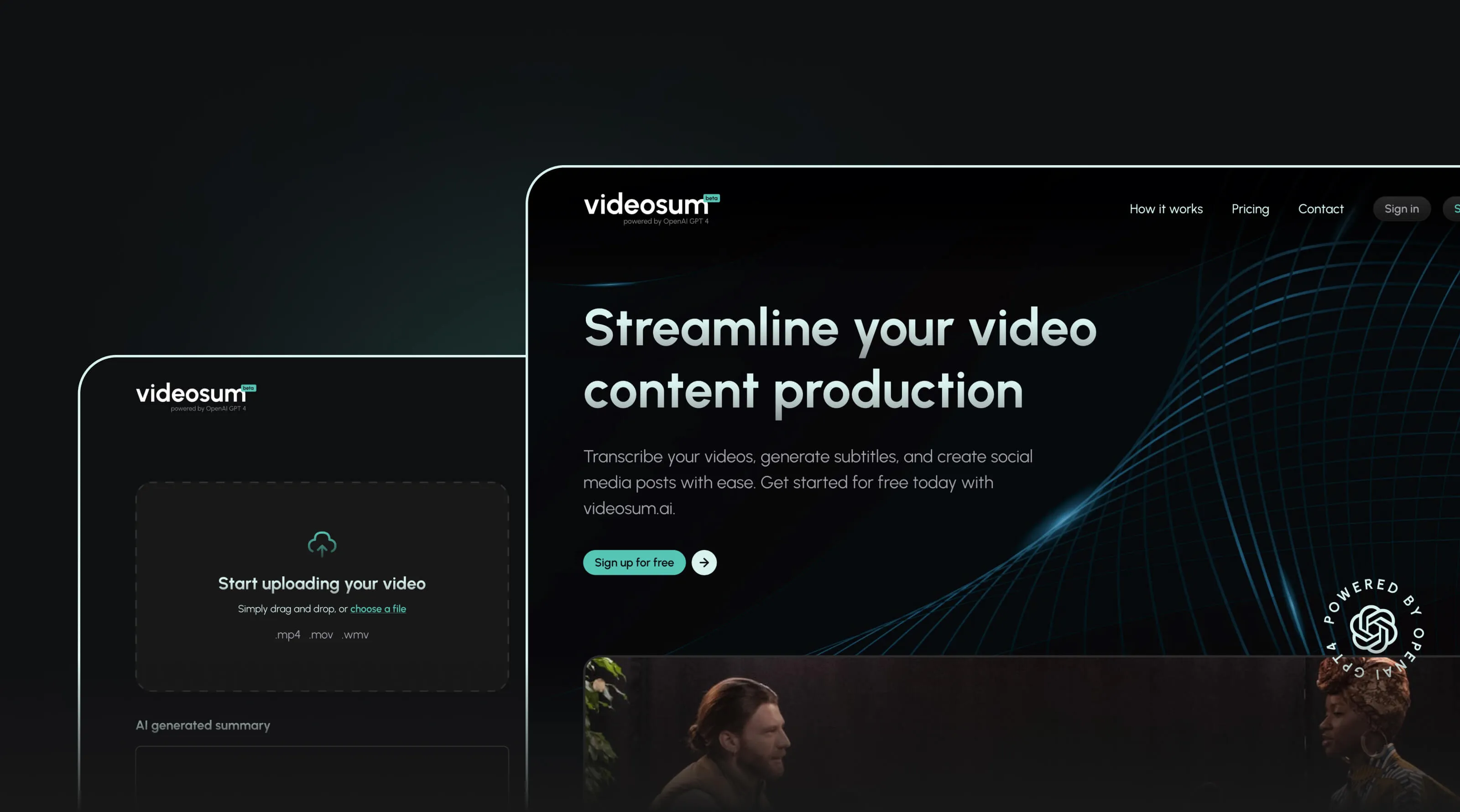 Videosum - The transformative AI-powered ally for content creators, delivering instant multimedia content processing, including summarisation, transcription, captioning, and personalised social media content recommendations. Elevate your content game with Videosum.