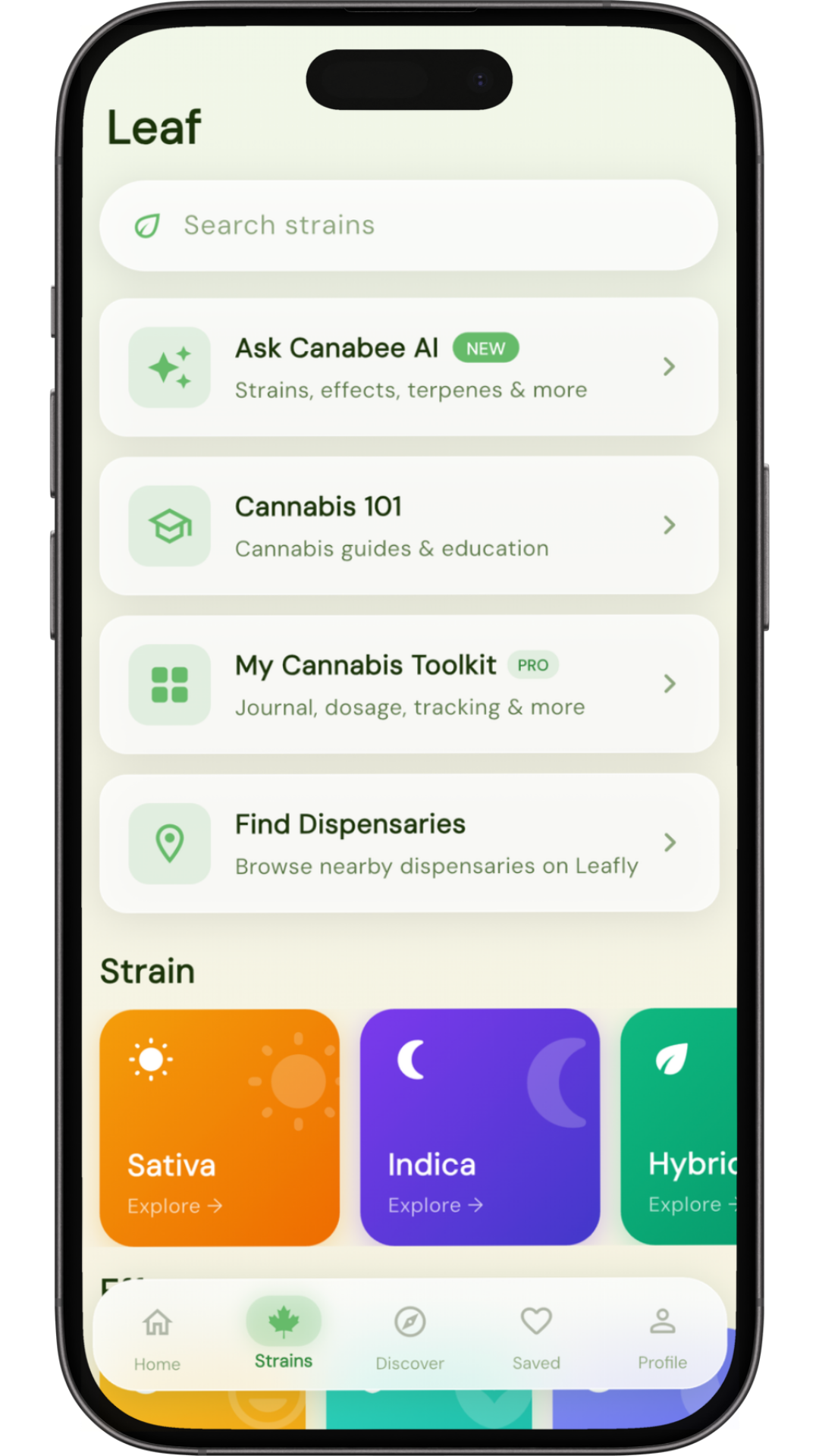 Canabee App screenshot of social network