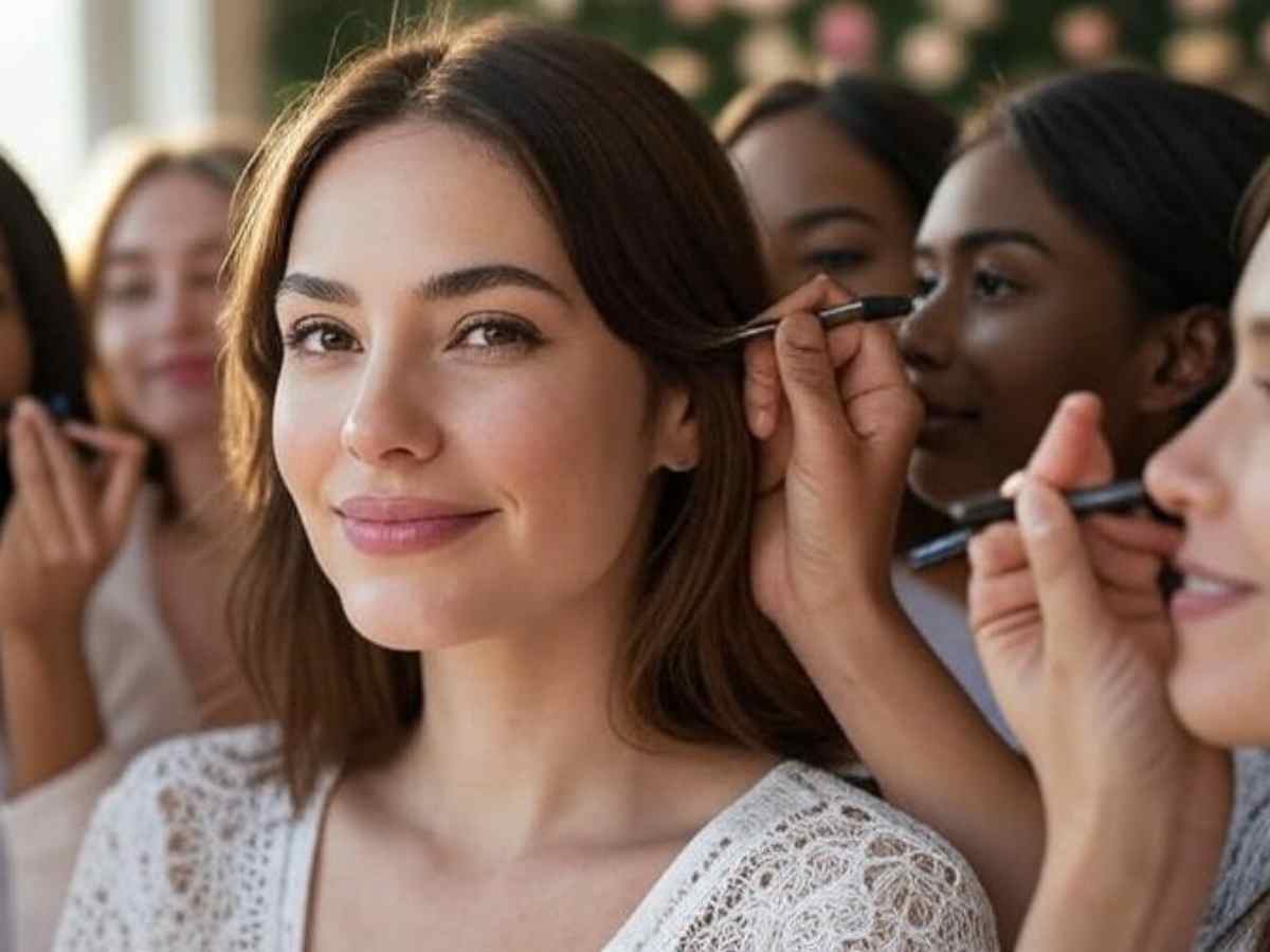 Group Makeup Session Free Stock Image