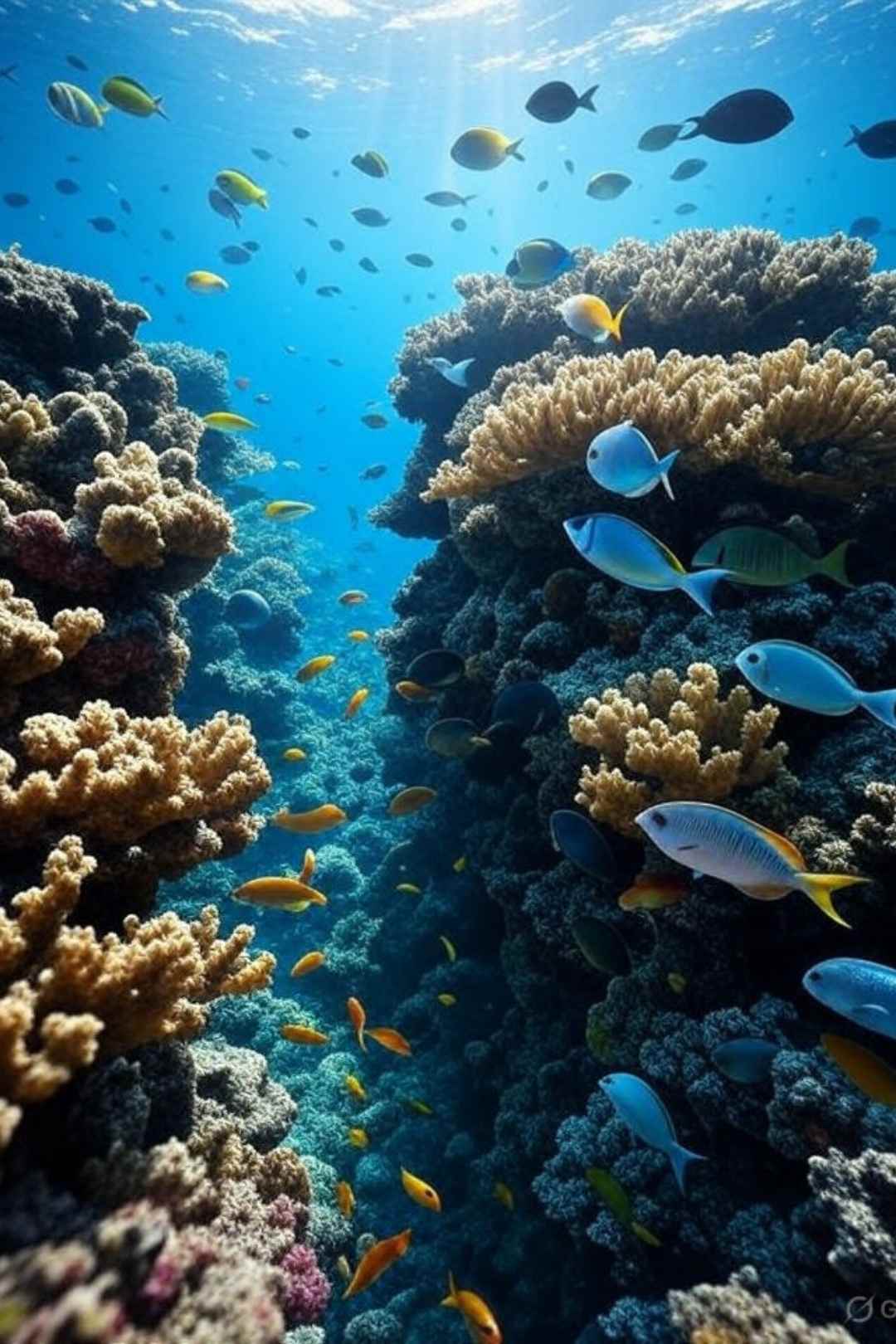 Vibrant Coral Reef Underwater Free Stock Photo