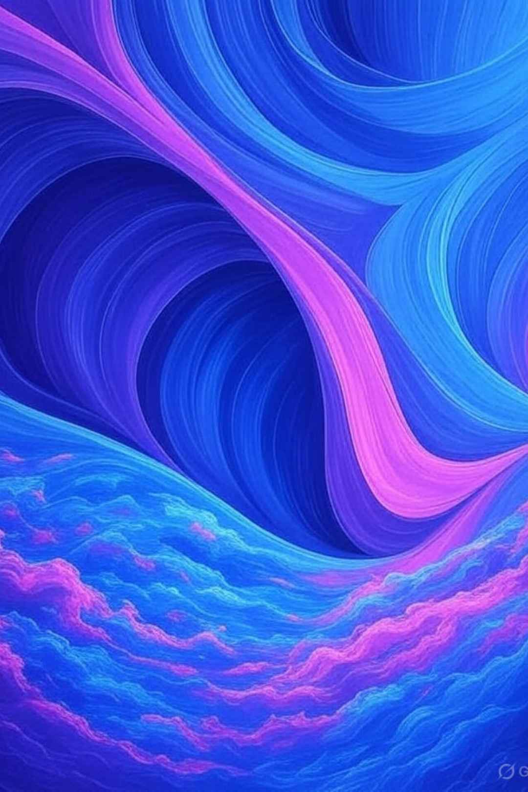 Ethereal Blue Purple Waves Free Stock Photo