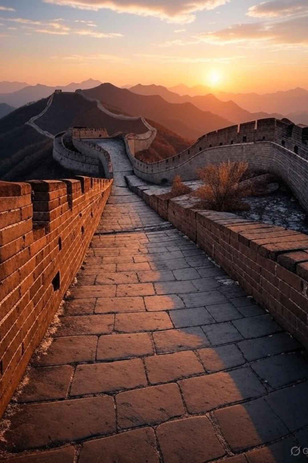 Dawn At Great Wall Of China Free Stock Photo