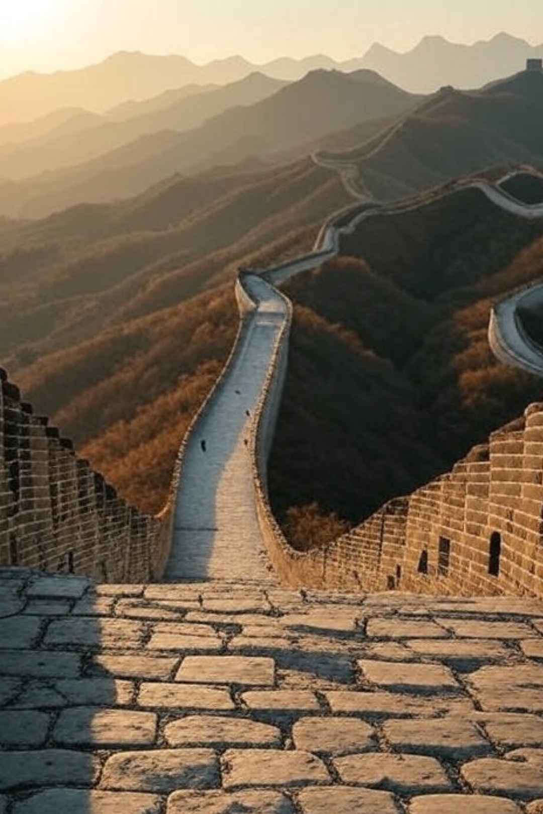 Sunset Over the Great Wall Free Stock Photo