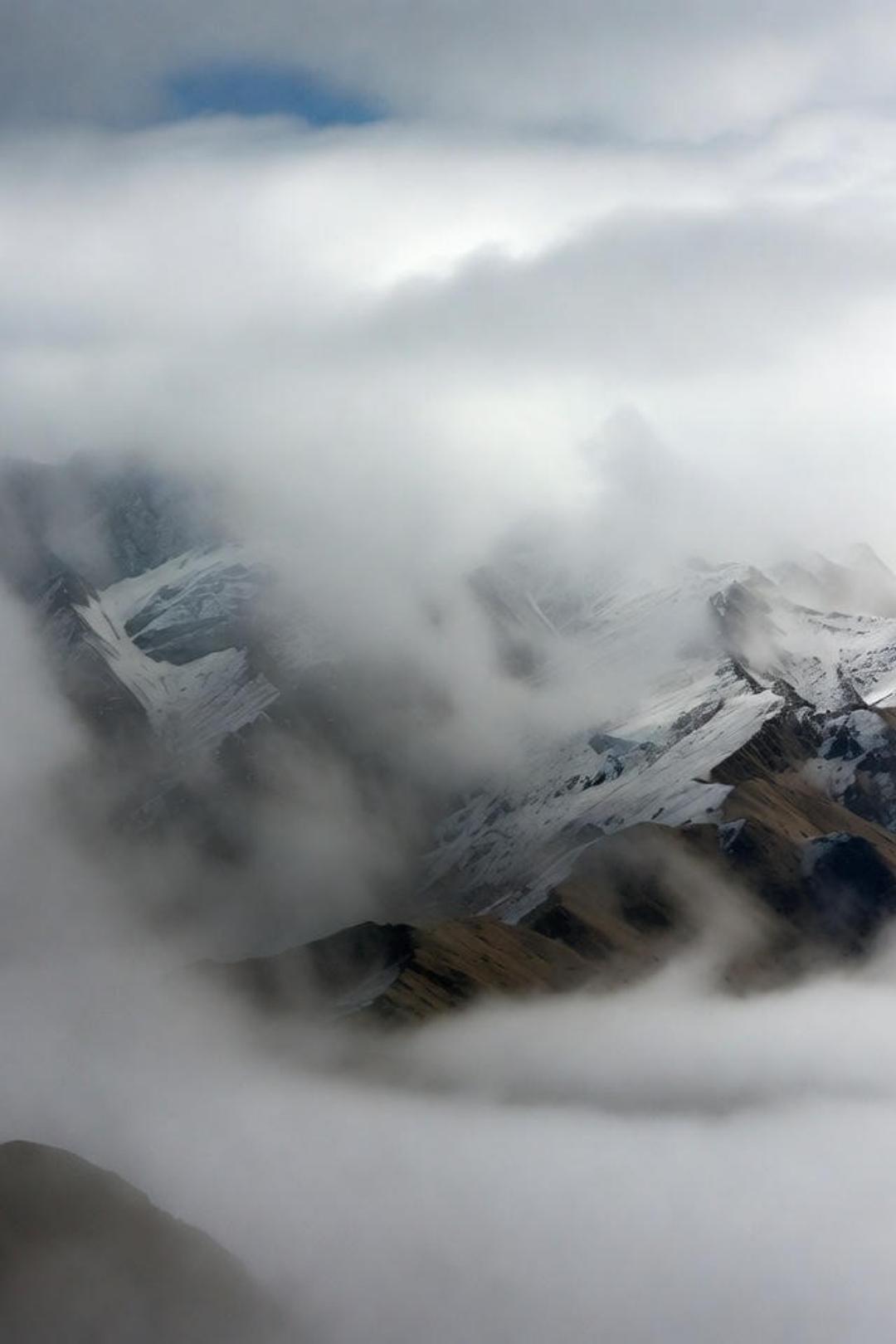 Misty Himalaya Mountains Free Stock Image