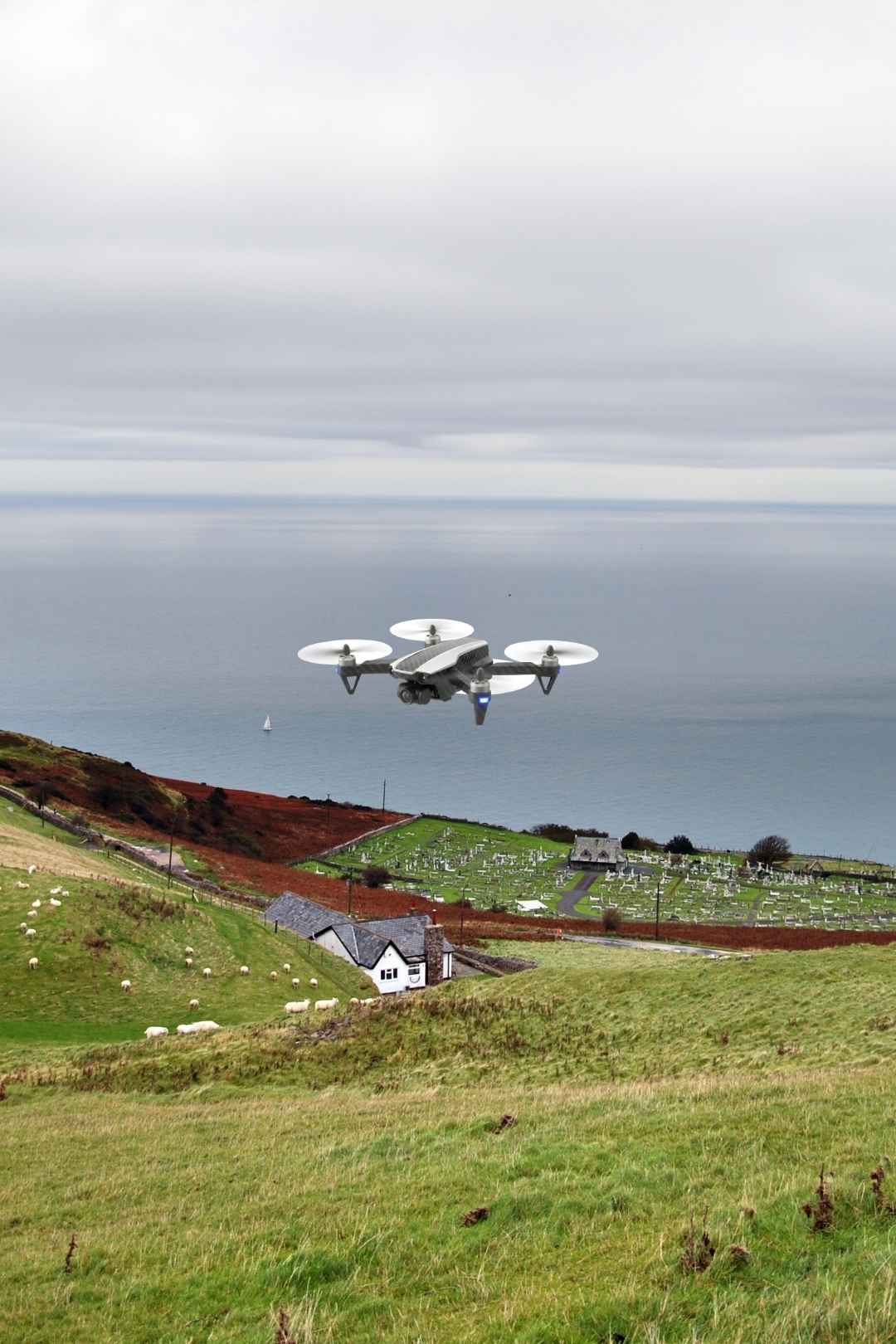 Sea Landscape View From Above Stock Video