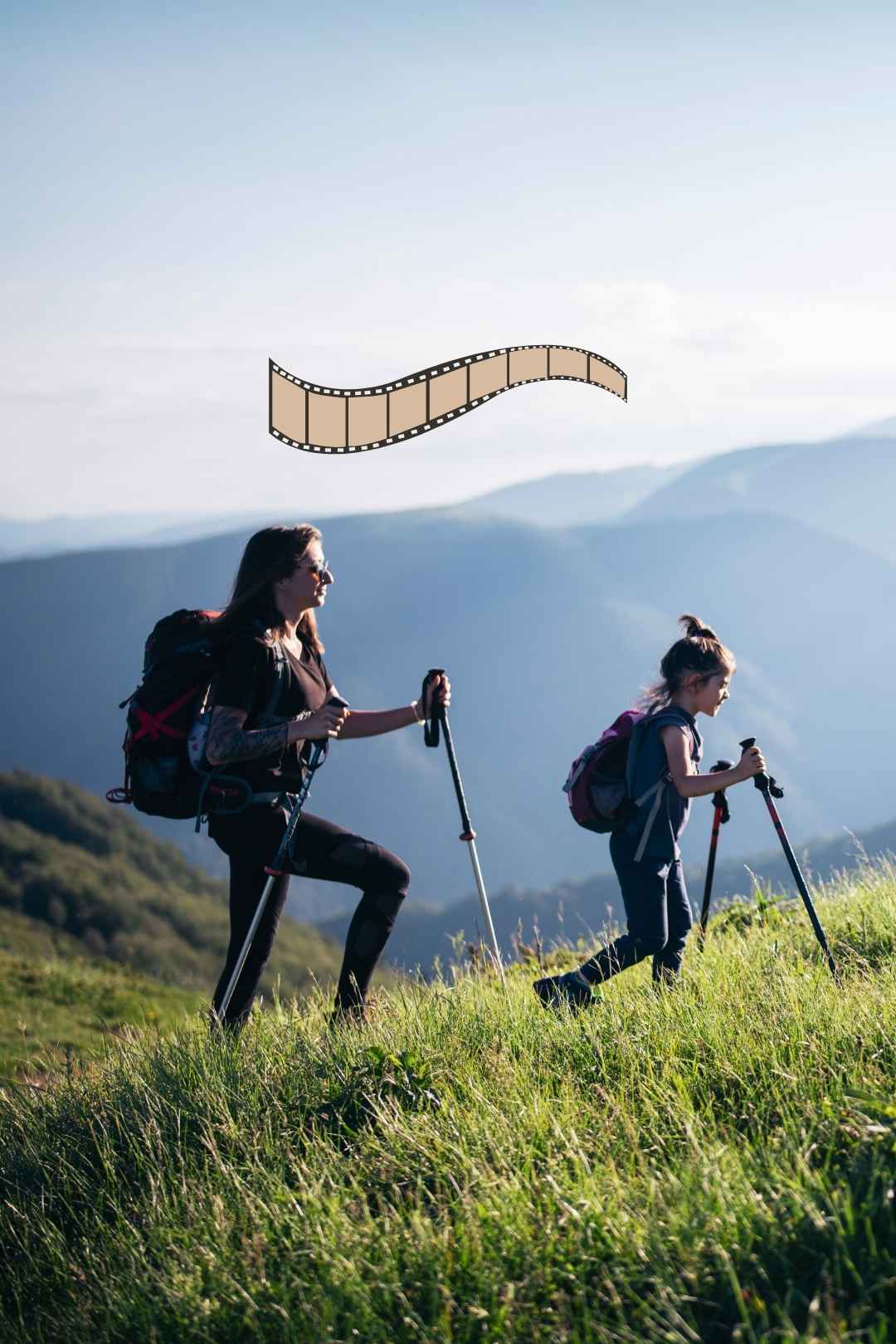 Mother Daughter Hiking Break Free Stock Video
