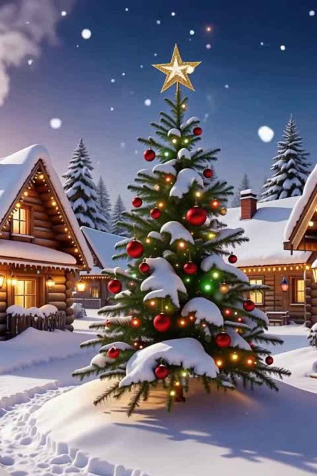 Dreamy Winter Christmas Scene Free Stock Video