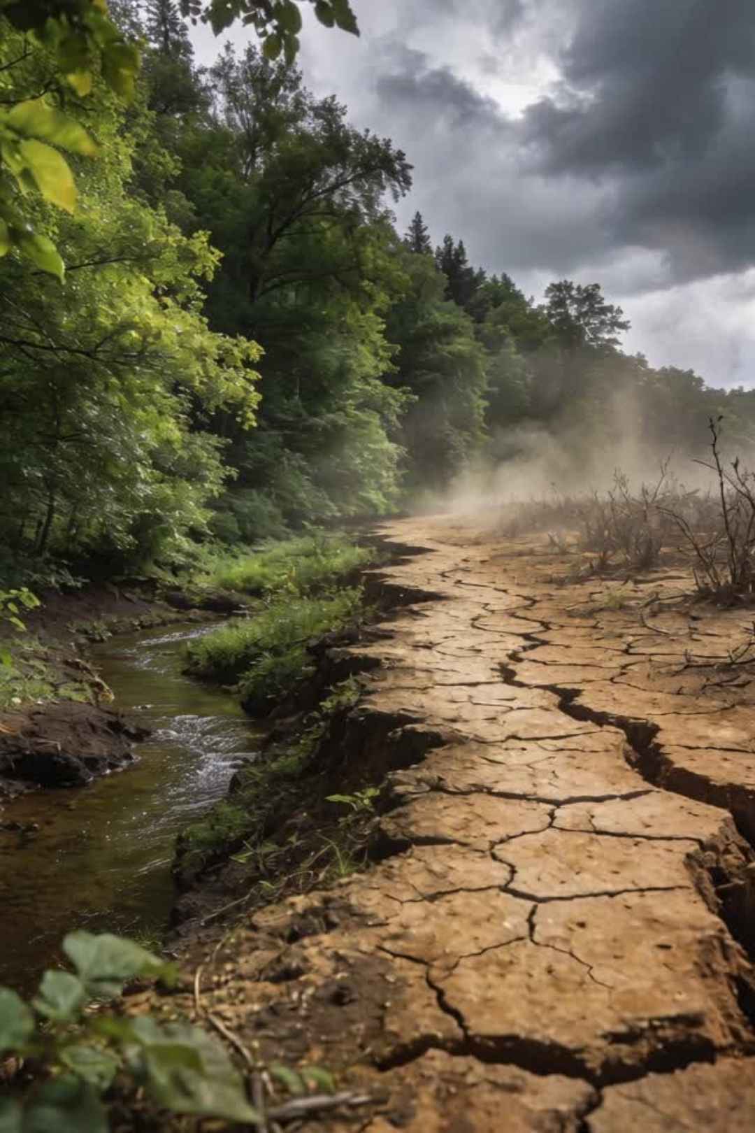 Dramatic Cracked Ground Storm Video