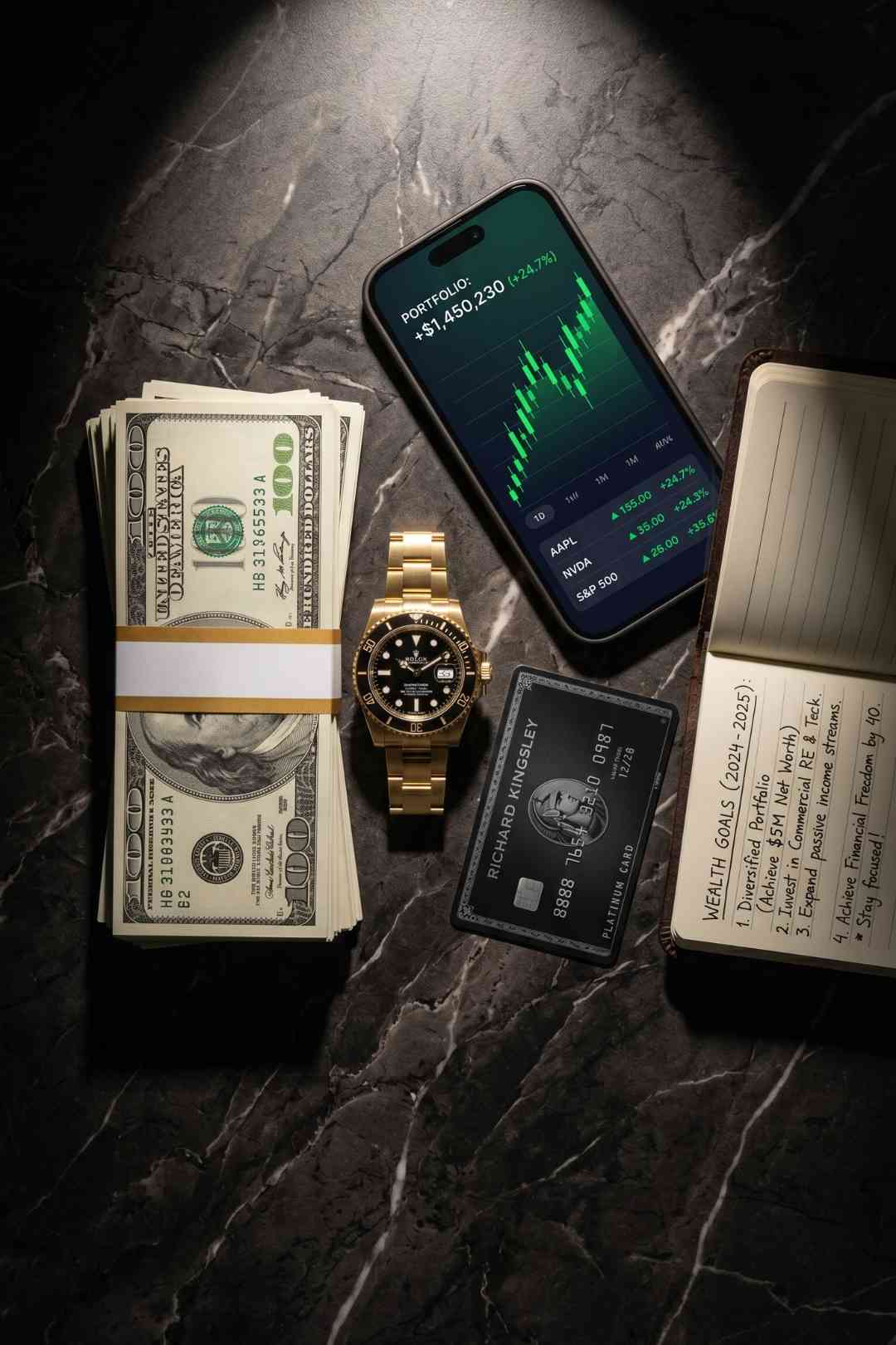 Wealth Thumbnail Prompt Pack