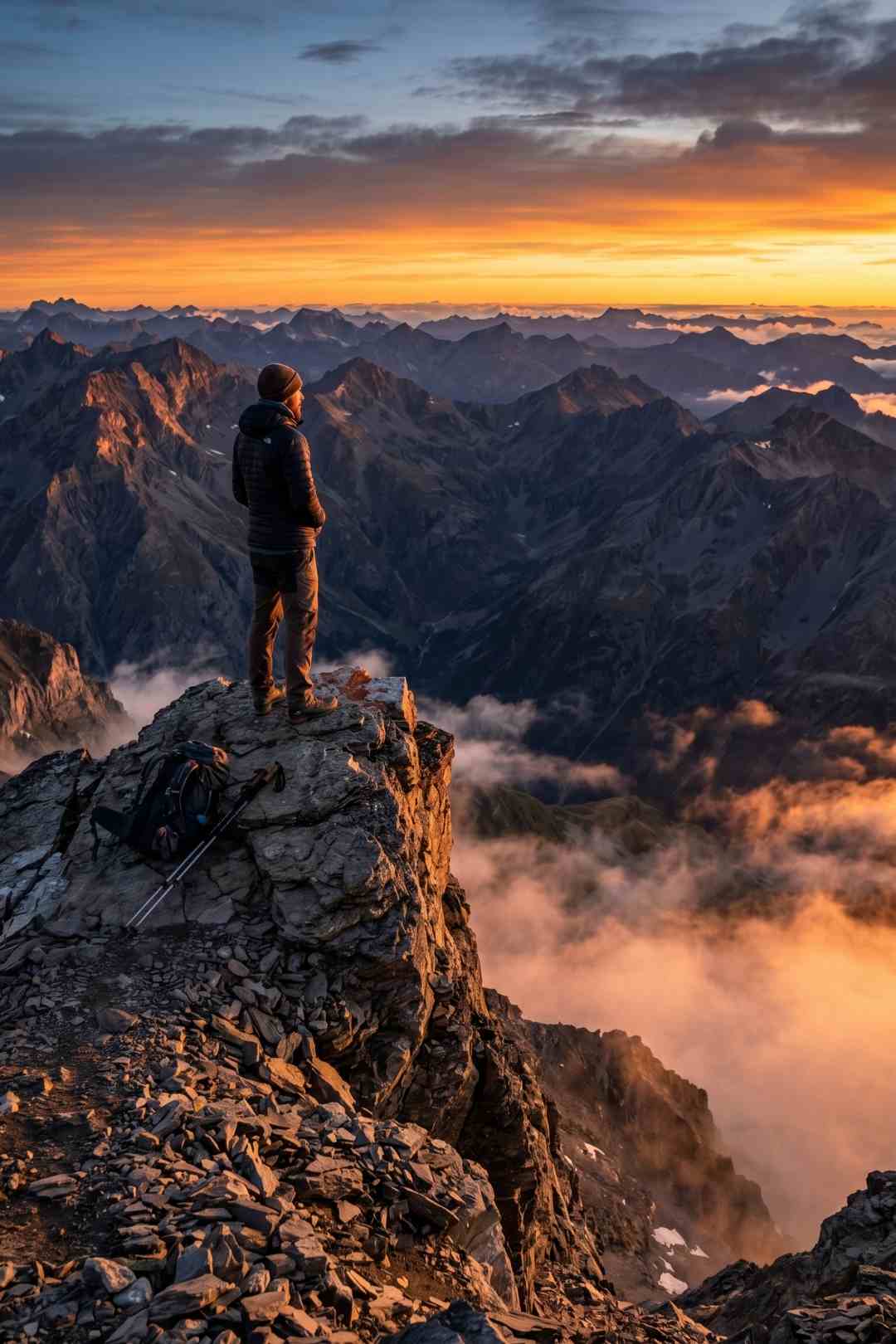 Mountain Summit at Dawn Prompts