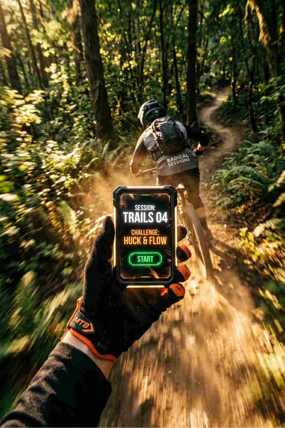 Mountain Bike Forest Trail AI Video