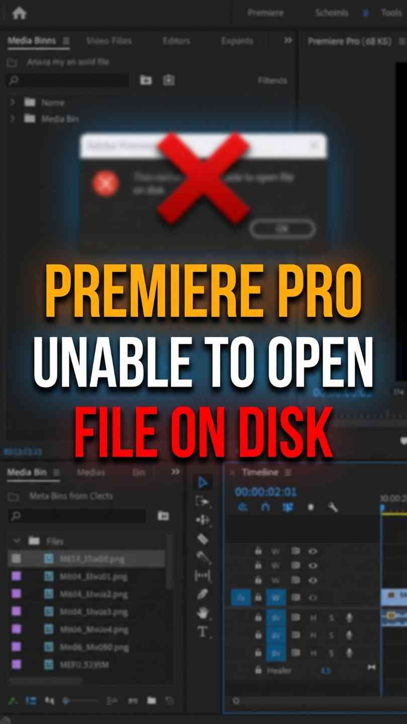 Premiere Pro Unable To Open File On Disk - EASY Fix